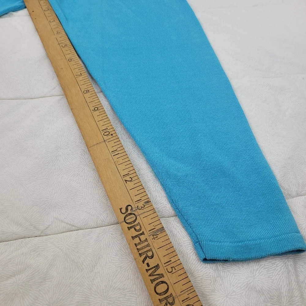 Bobby Phan silk teal lightweight long sleeve sweater martinis festive party XL - Picture 10 of 10